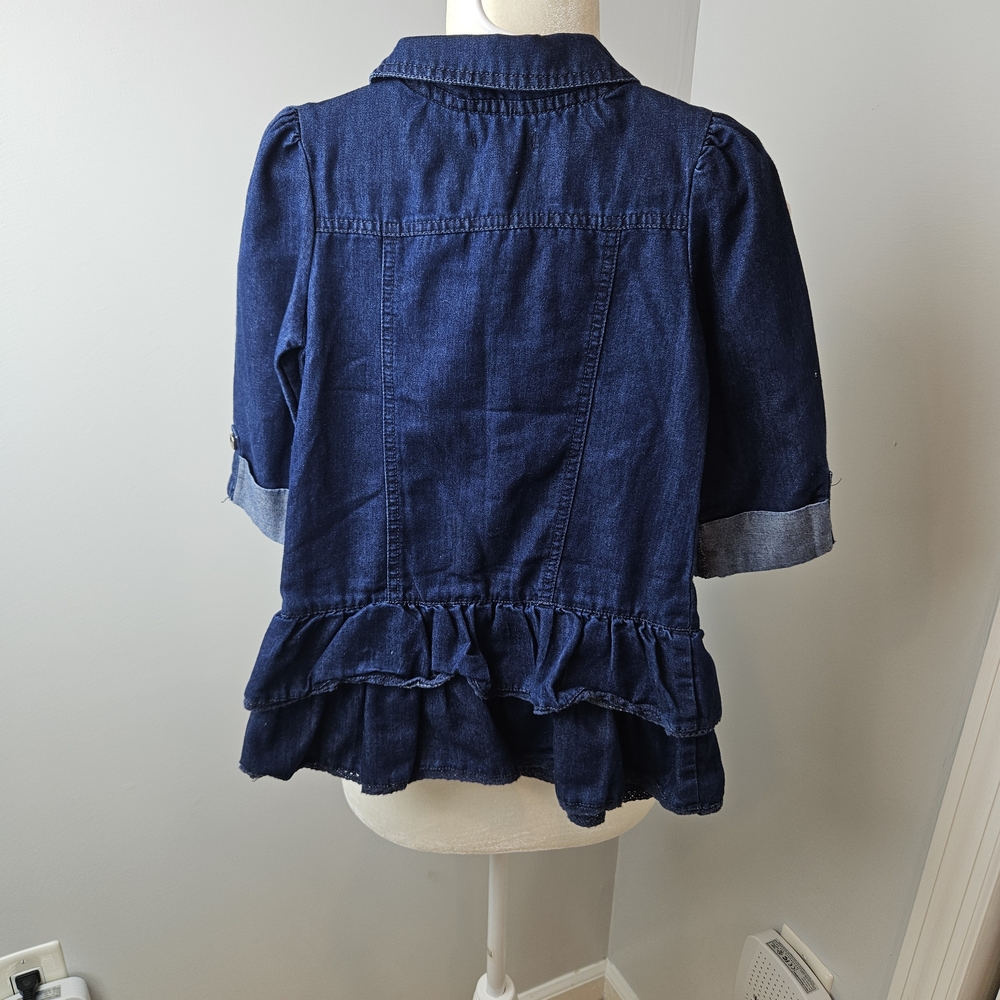 Calvin Klein Collection Kids Navy Ruffle Dress - Picture 3 of 3